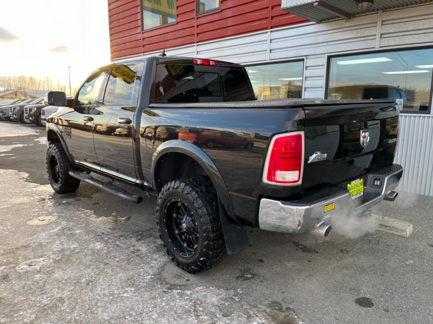 2017 Black /black leather RAM 1500 Laramie Crew Cab SWB 4WD (1C6RR7NTXHS) with an 5.7L V8 OHV 16V engine, 8A transmission, located at 1960 Industrial Drive, Wasilla, 99654, (907) 274-2277, 61.573475, -149.400146 - Photo#4